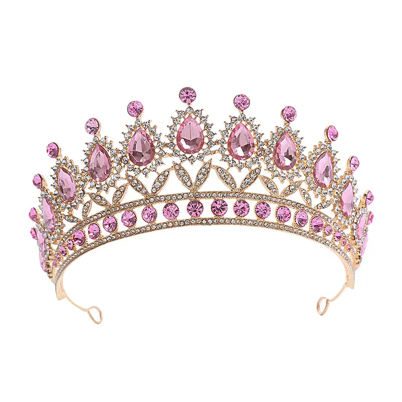 Purple Gemstone Queen's Crown for Bride & Party Wear - Image 5