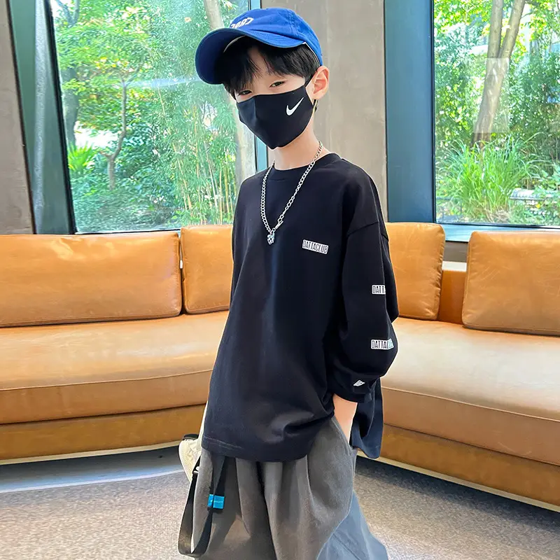 Boys Long Sleeve T-Shirt White 2025 Casual Wear