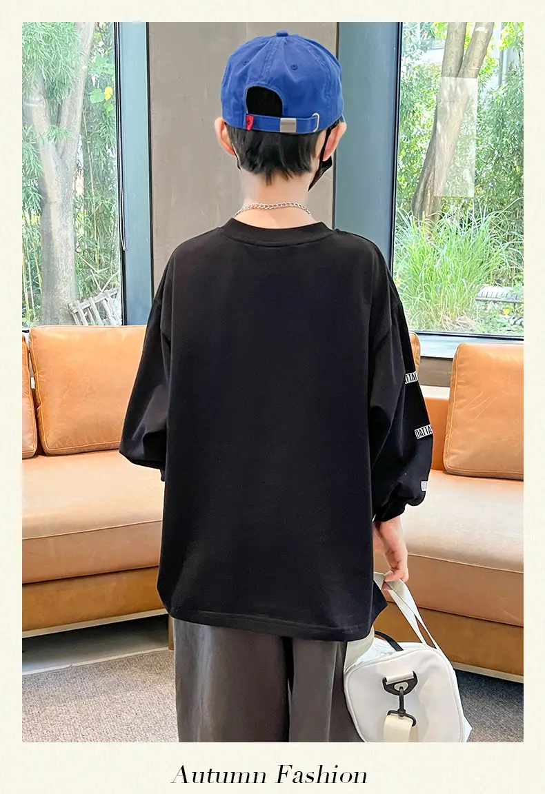 Boys Long Sleeve T-Shirt White 2025 Casual Wear — feature 14