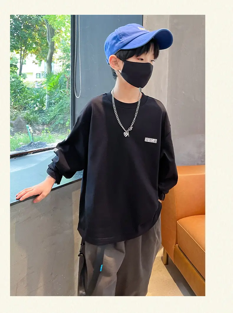 Boys Long Sleeve T-Shirt White 2025 Casual Wear — feature 16