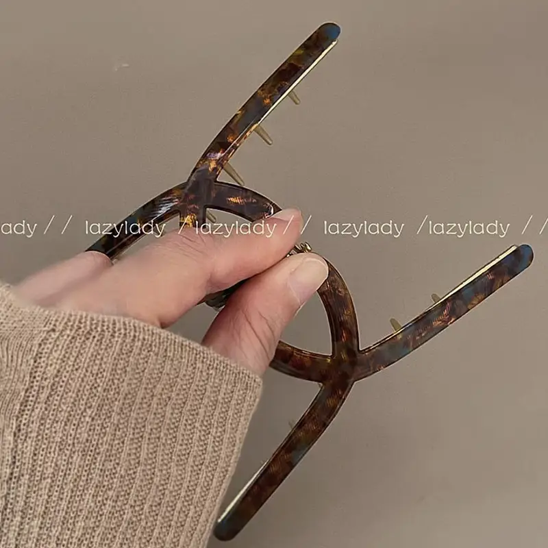 Leopard Print Wave Hairpin with Advanced Sense