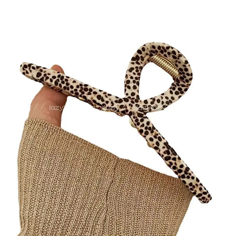 Leopard Print Wave Hairpin with Advanced Sense