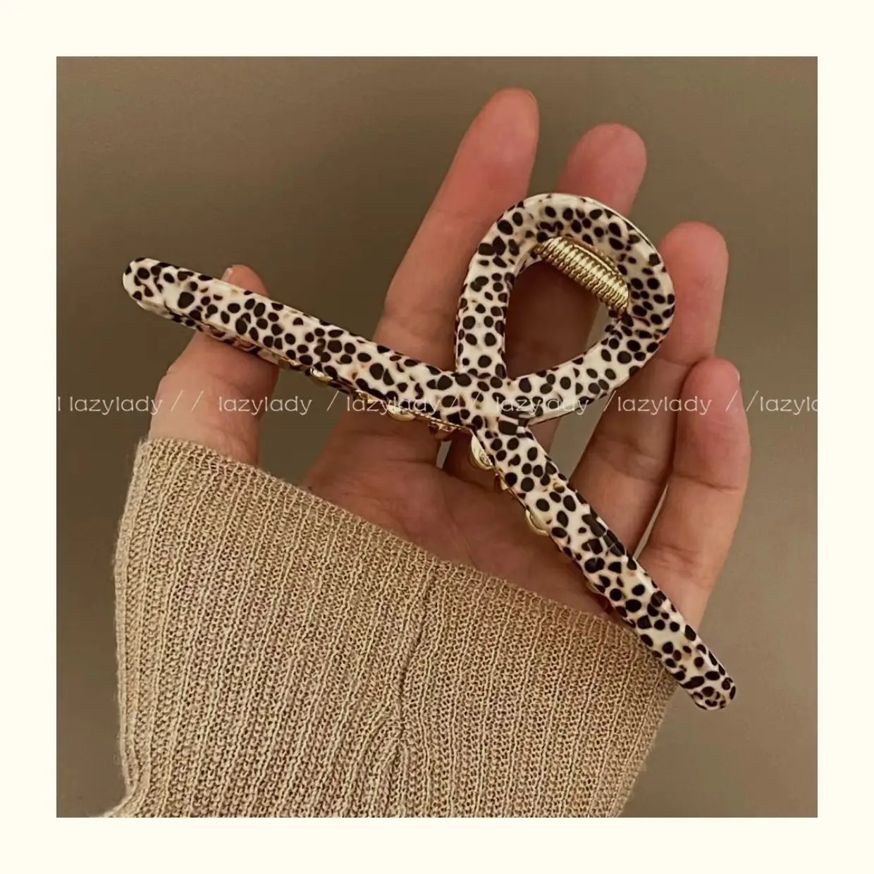 Leopard Print Wave Hairpin with Advanced Sense — feature 10