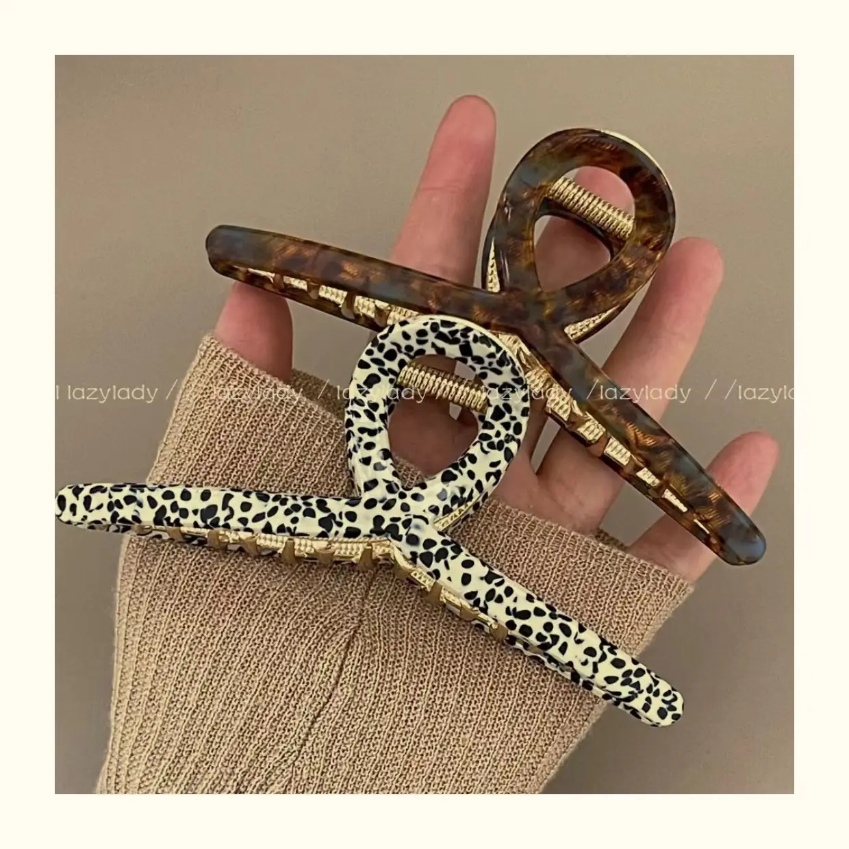 Leopard Print Wave Hairpin with Advanced Sense — feature 4