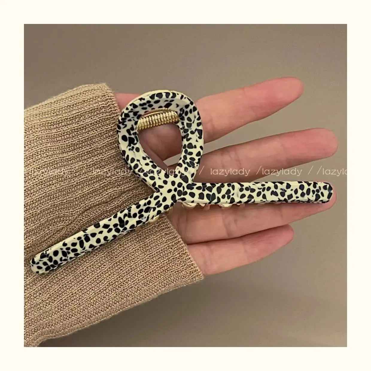 Leopard Print Wave Hairpin with Advanced Sense — feature 5