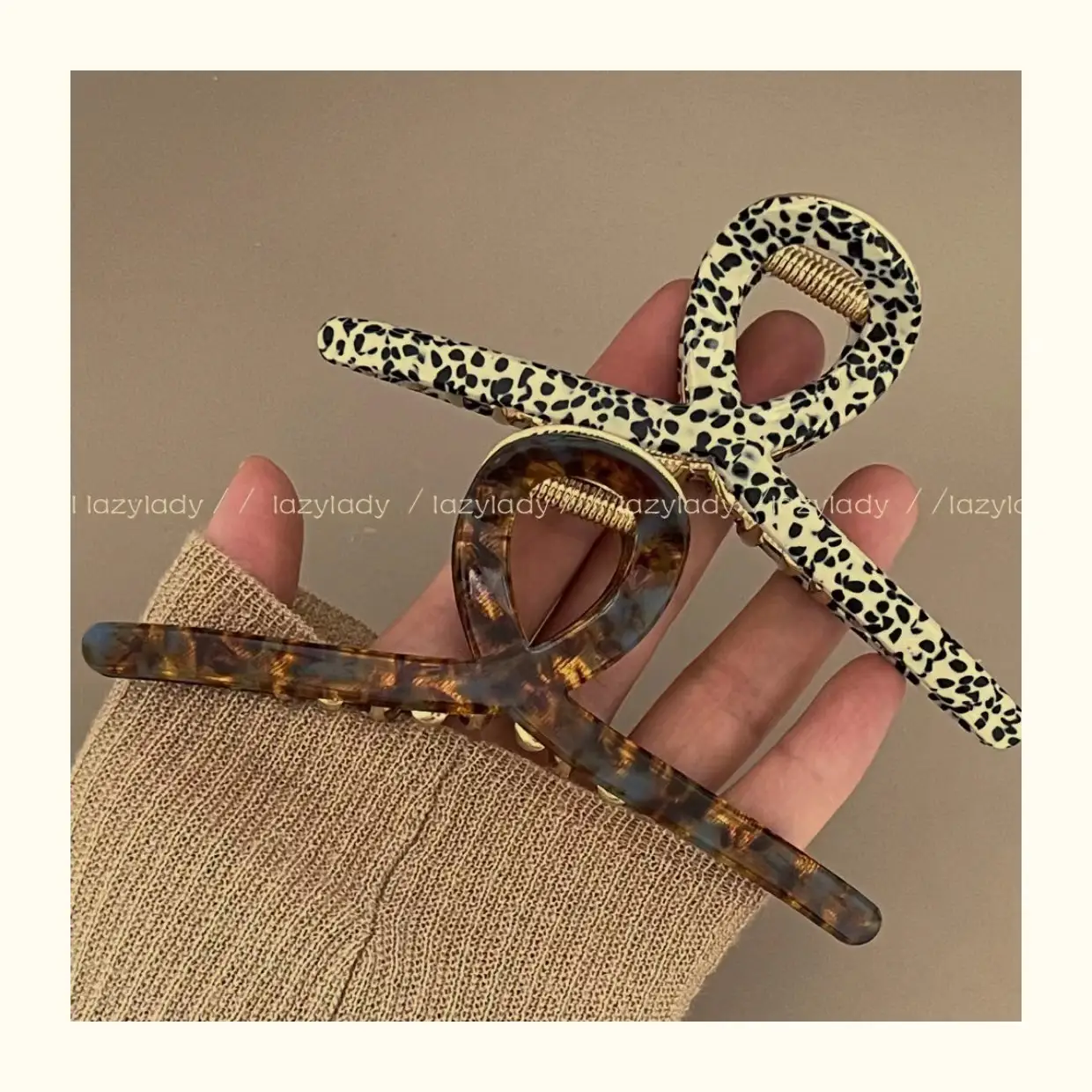 Leopard Print Wave Hairpin with Advanced Sense — feature 6
