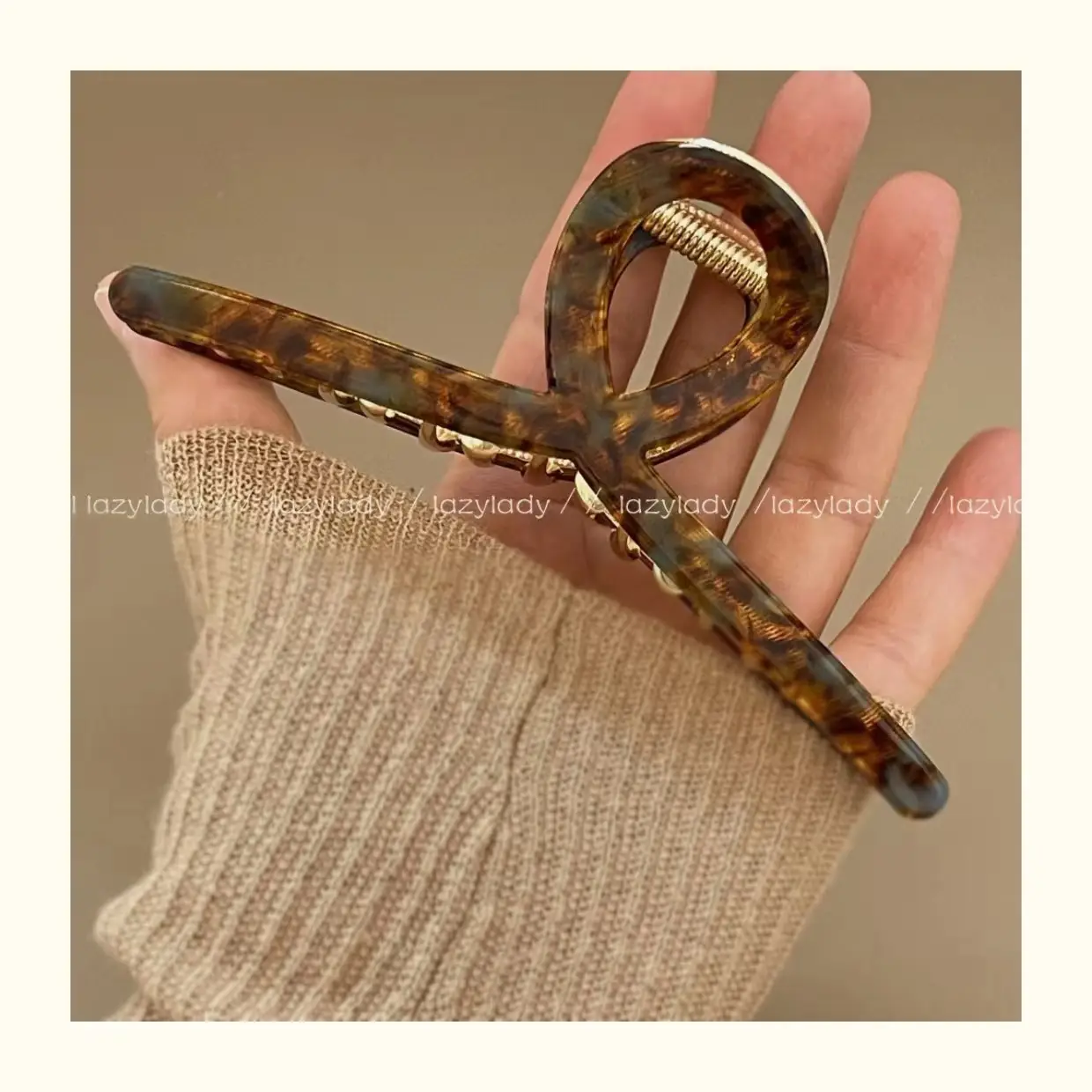 Leopard Print Wave Hairpin with Advanced Sense — feature 7
