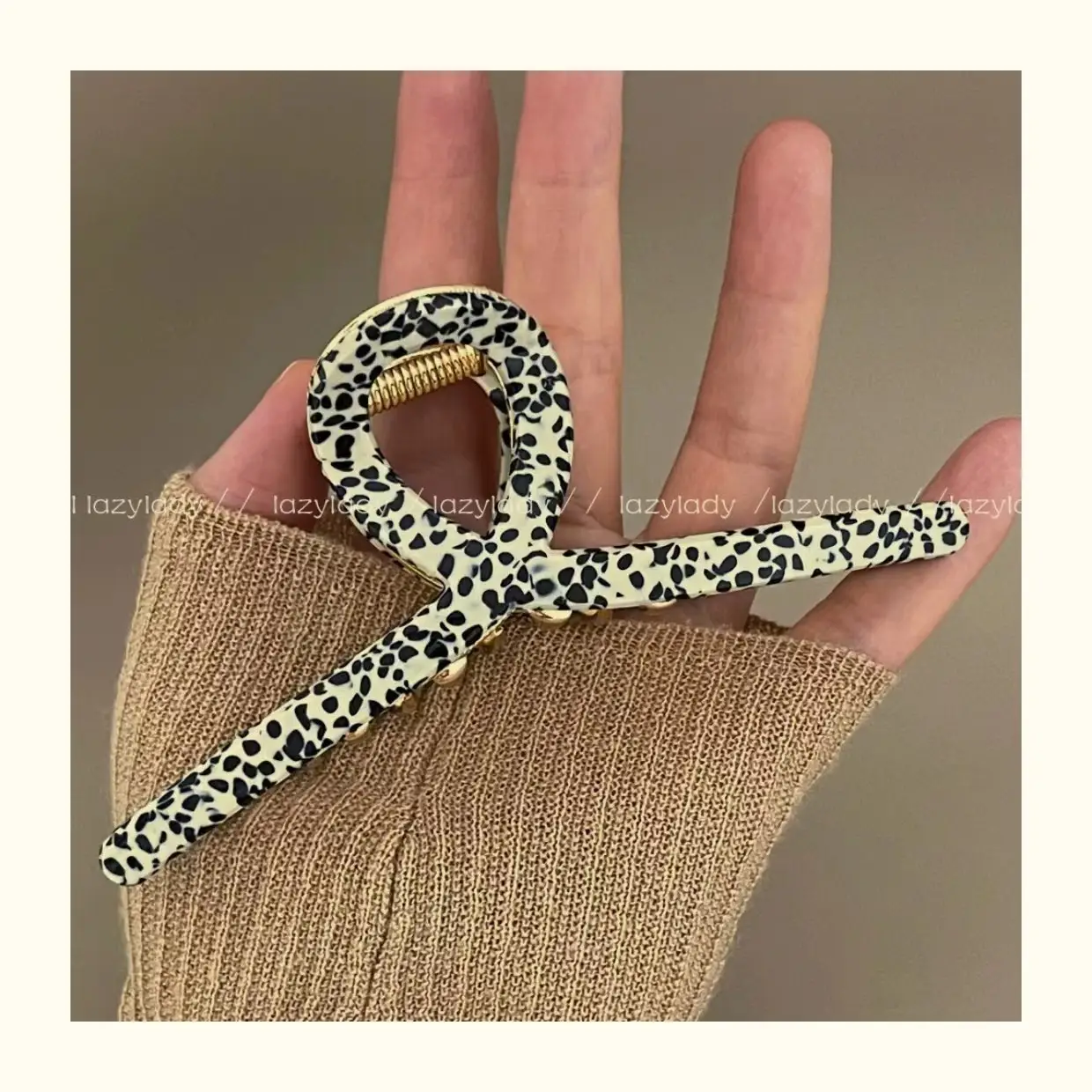 Leopard Print Wave Hairpin with Advanced Sense — feature 8