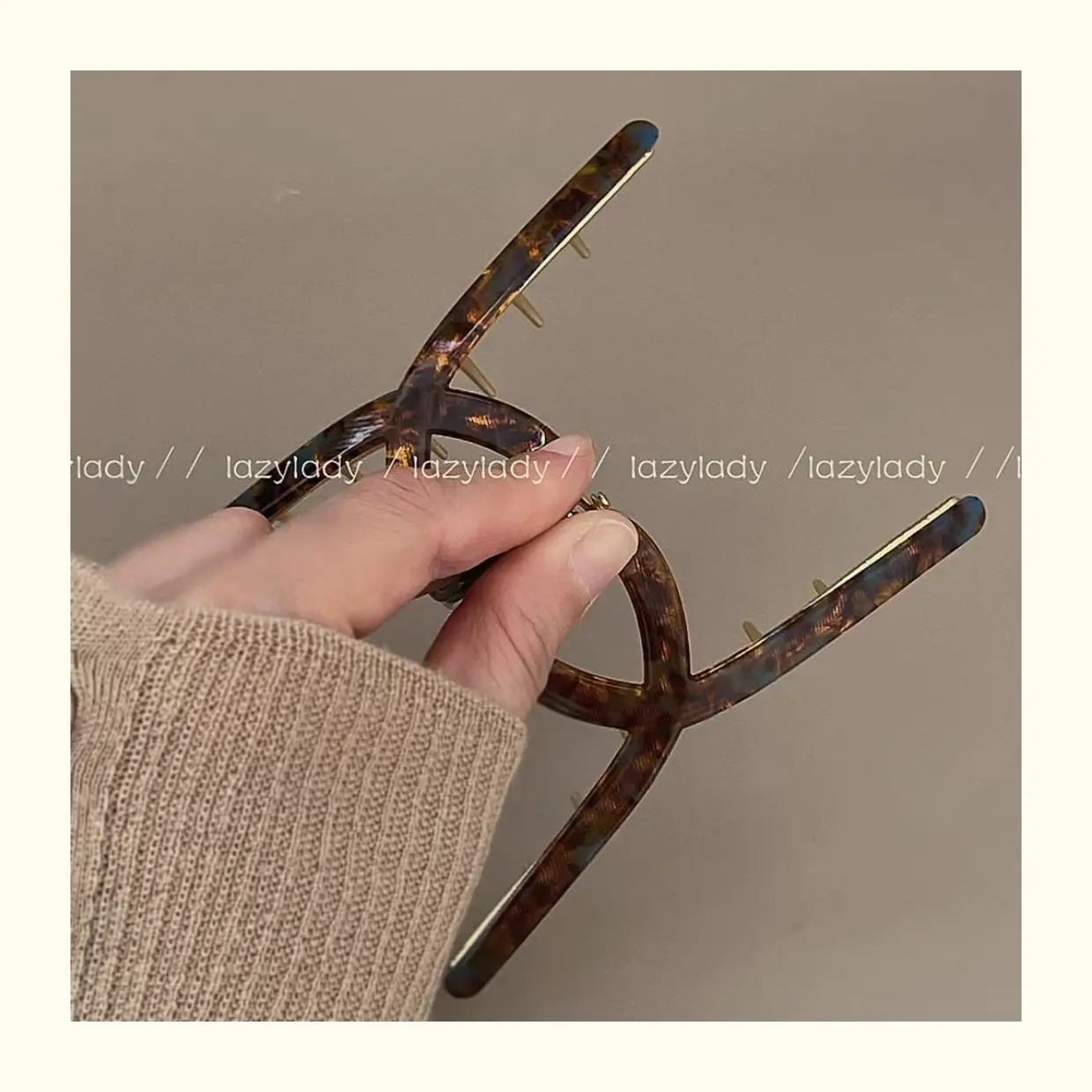 Leopard Print Wave Hairpin with Advanced Sense — feature 9