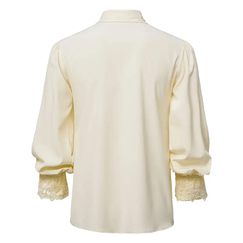 Men's Ruffled Victorian Costume White Black Yellow — feature 13