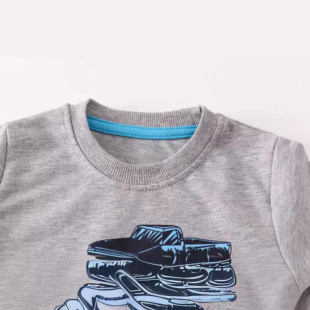 Gray V-Road Truck Graphic Boys T-Shirt Medium - Image 2