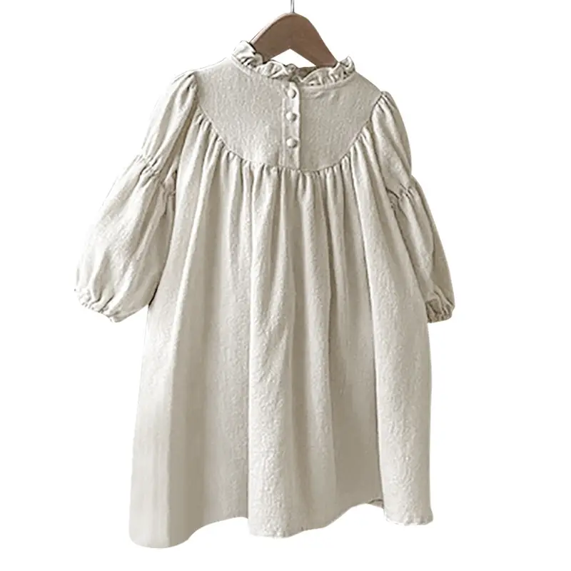 Girls Ruffled Collar Autumn Floral Dress 2026 - Image 9