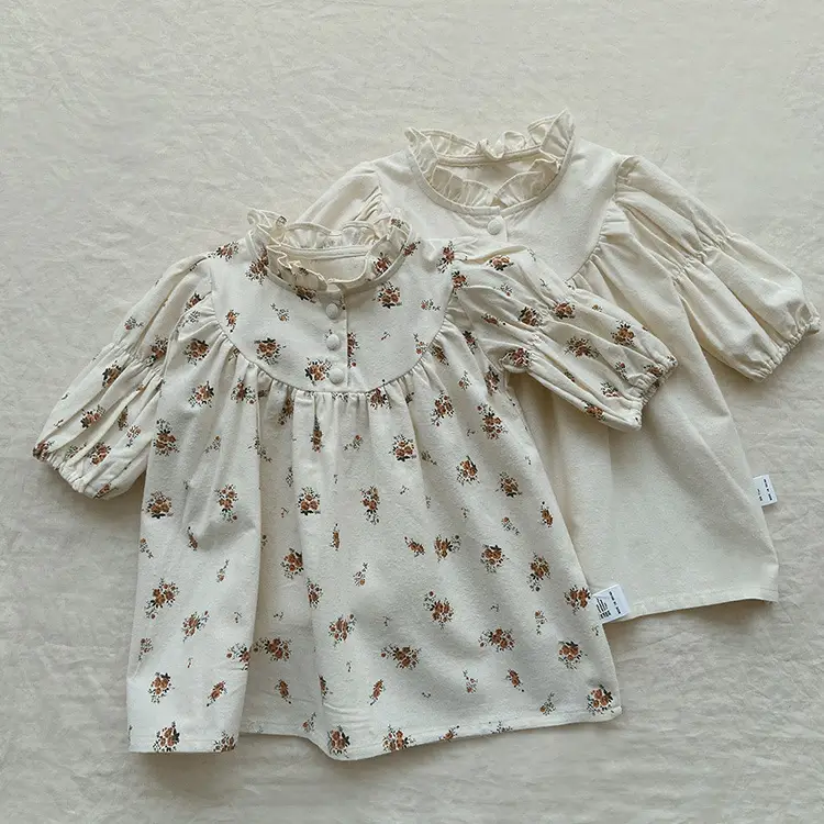 Girls Ruffled Collar Autumn Floral Dress 2026 — feature 25