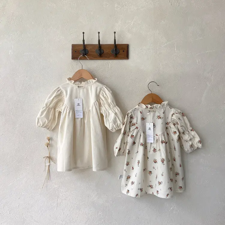 Girls Ruffled Collar Autumn Floral Dress 2026 — feature 27