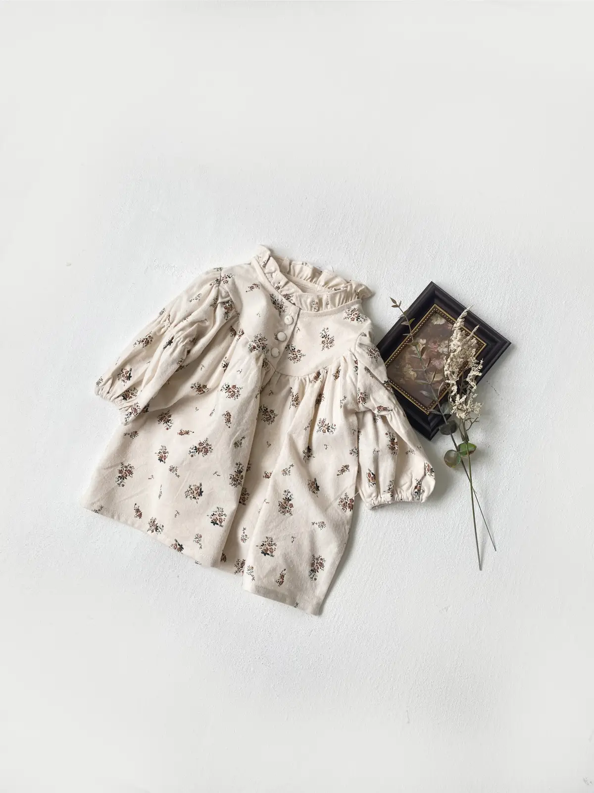 Girls Ruffled Collar Autumn Floral Dress 2026 — feature 31