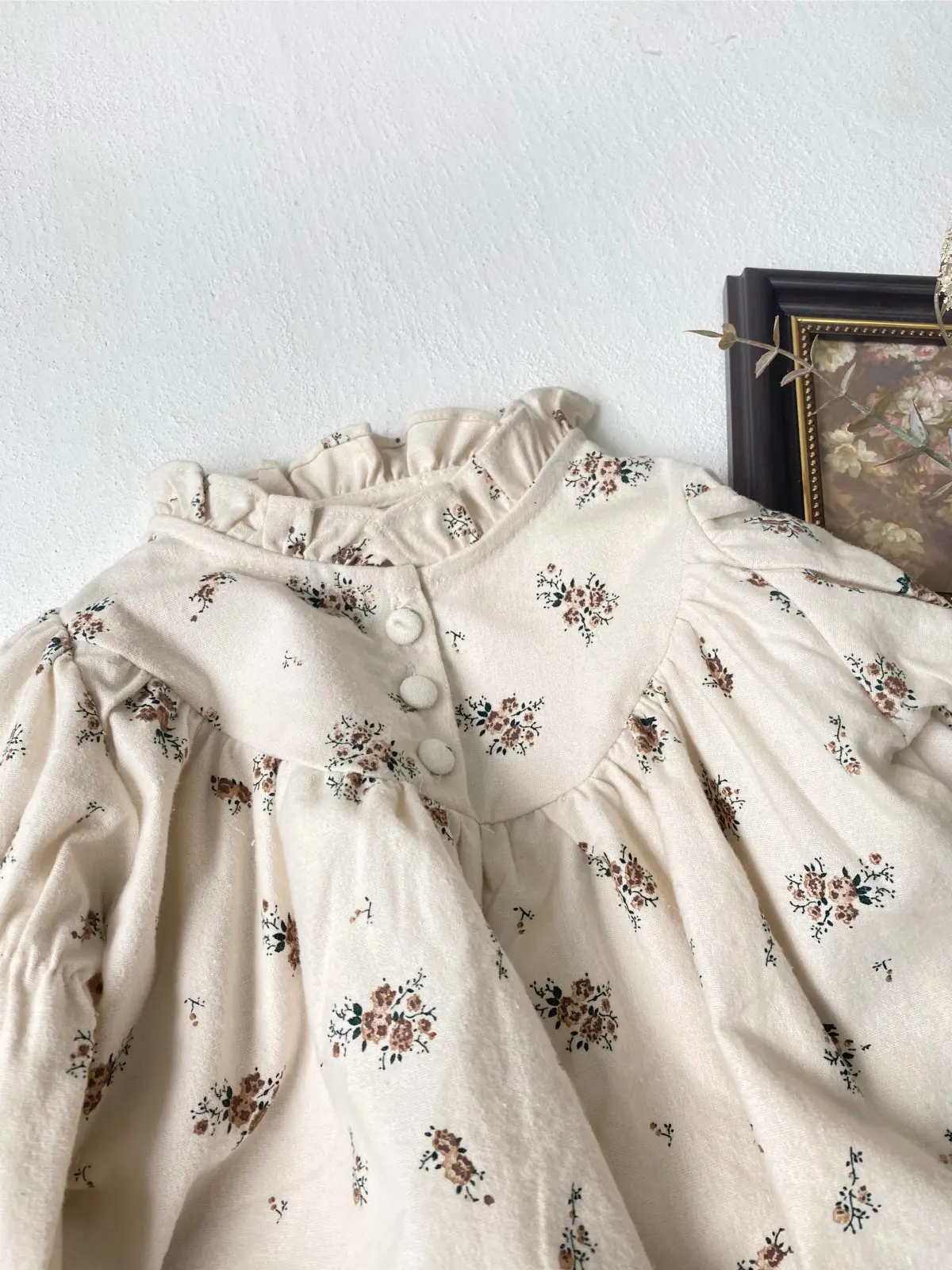 Girls Ruffled Collar Autumn Floral Dress 2026 — feature 34