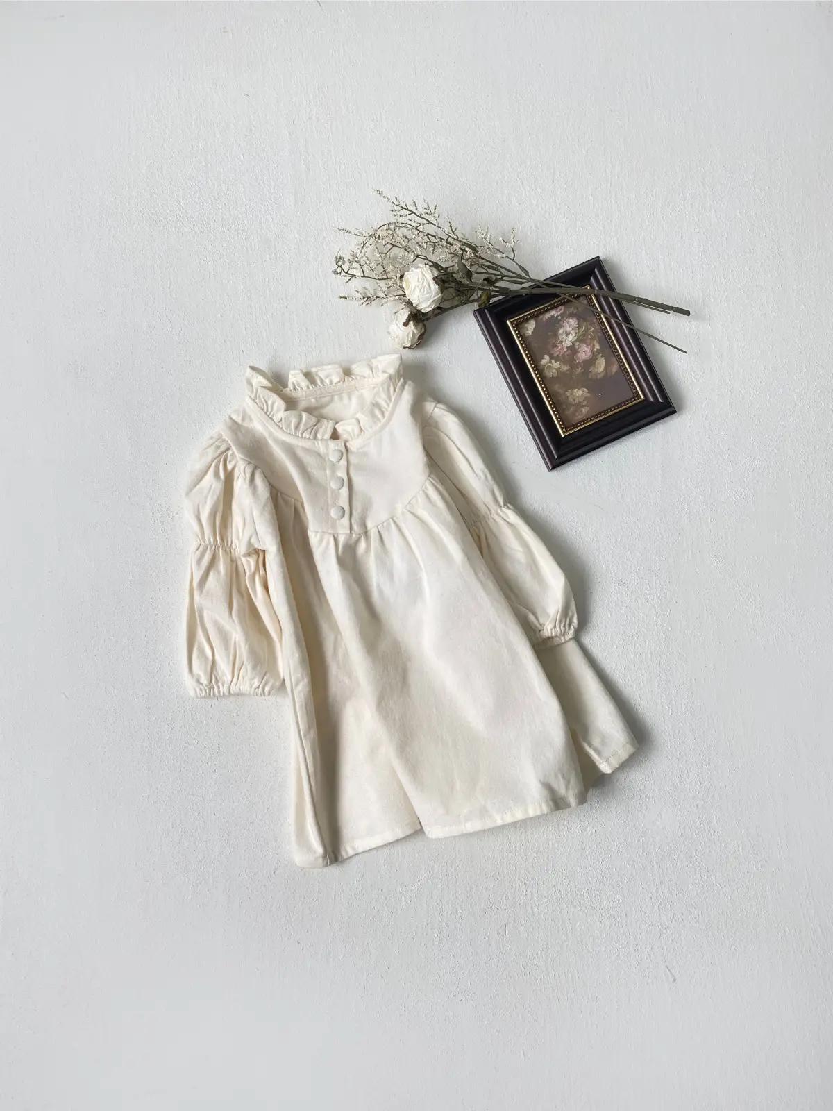 Girls Ruffled Collar Autumn Floral Dress 2026 — feature 37