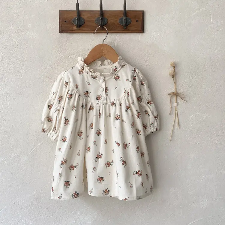 Girls Ruffled Collar Autumn Floral Dress 2026 — feature 20