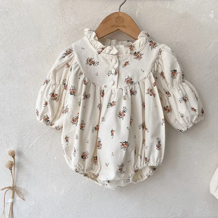 Girls Ruffled Collar Autumn Floral Dress 2026 - Image 4
