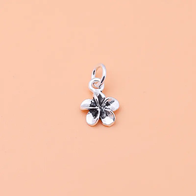 S925 Sterling Silver Bauhinia Flower Pendant Bracelet Set - Image 2