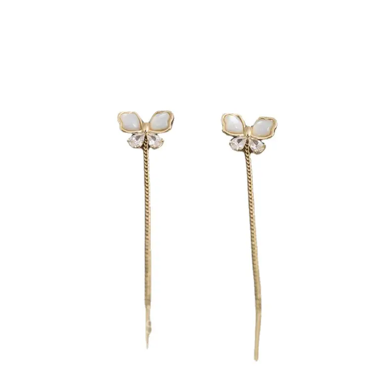 925 Silver Butterfly Earrings Small All-match Light Luxury Fashion - Image 6