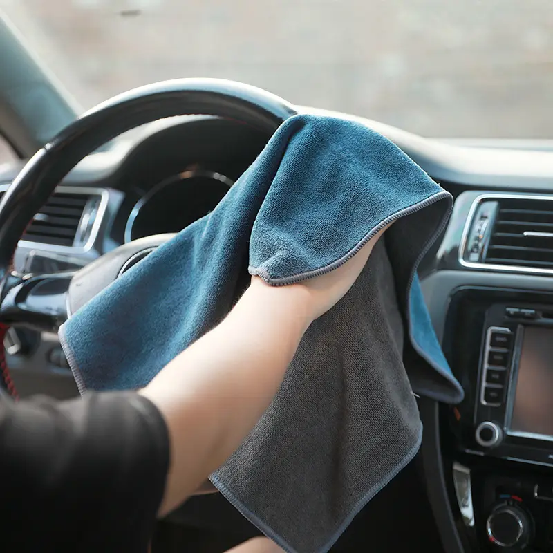 Car Wash Towel Strong Absorbent Velvet Fiber Multi Color