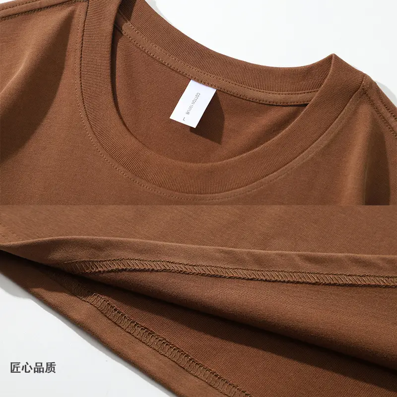 Men Black Short Sleeve T-Shirt 300g Heavy - Image 8