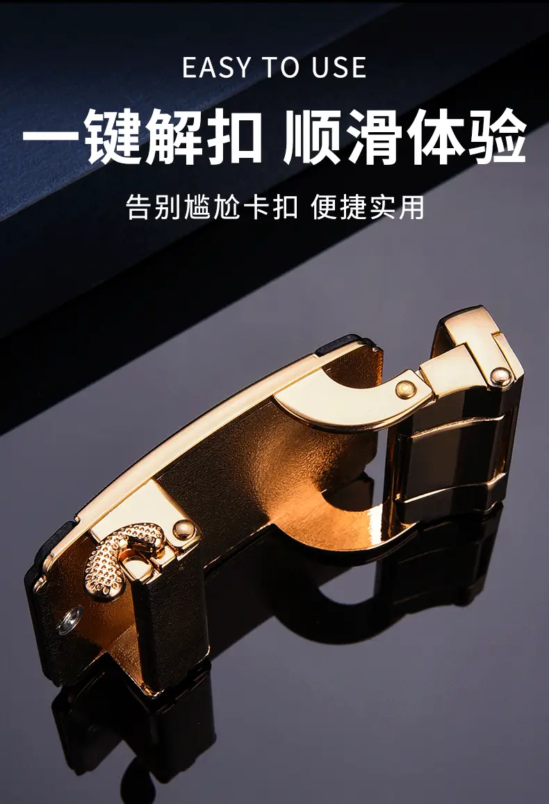 Men's Alloy Automatic Belt Buckle 3.5cm Clip — feature 4