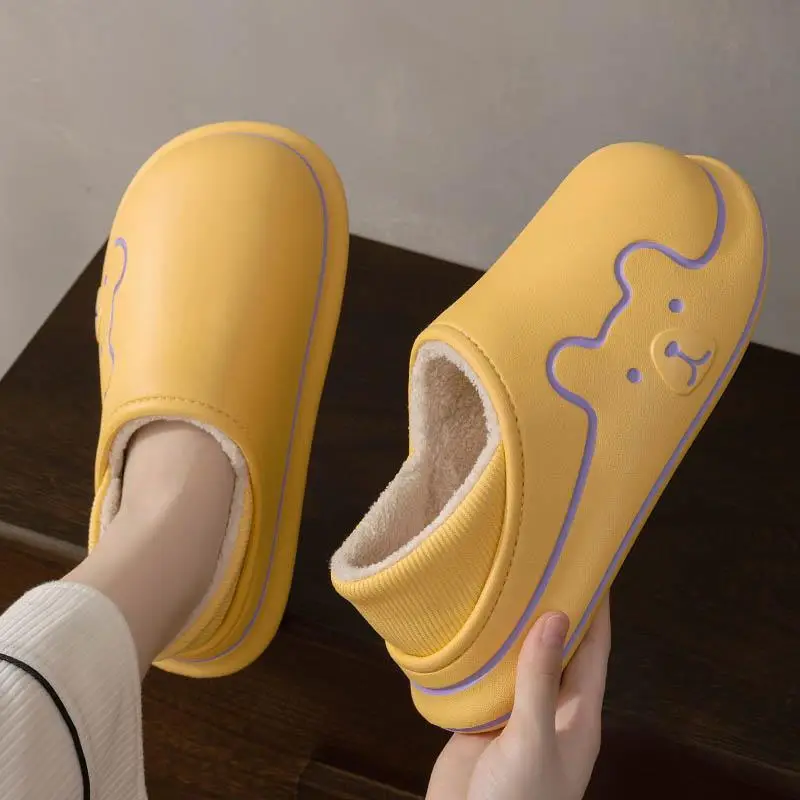 Women's Winter Indoor Waterproof Non-Slip Cotton Slippers with Heel Cover, Couple's Cotton Shoes for Men, Suitable for Outdoor Wear - Image 8