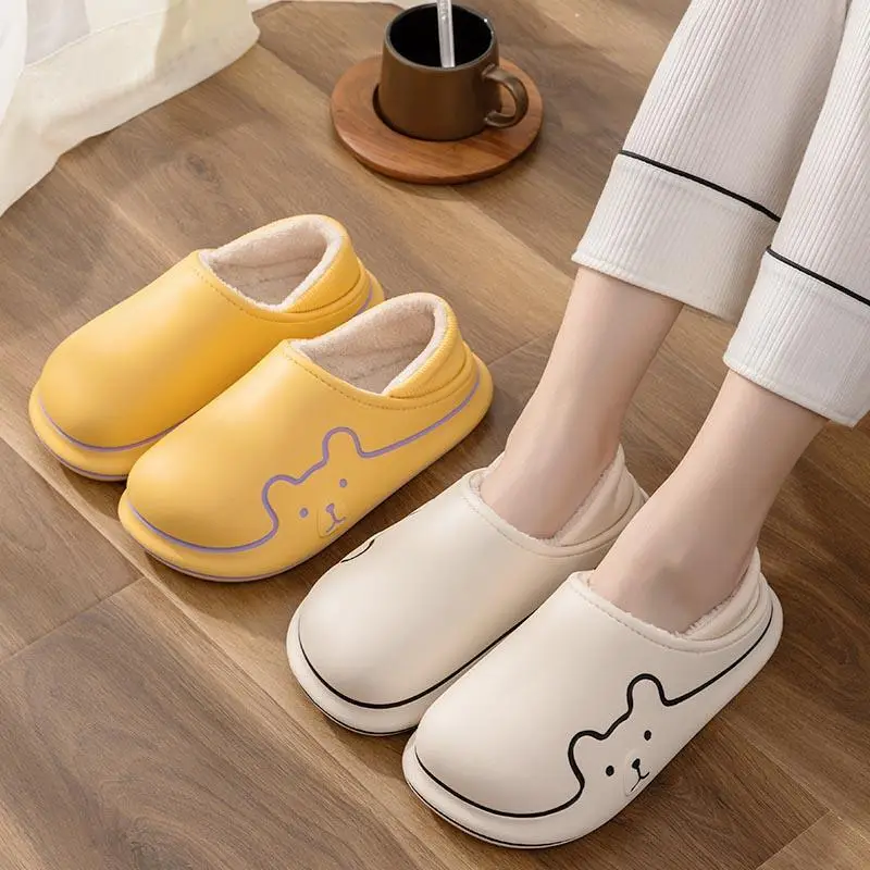 Women's Winter Indoor Waterproof Non-Slip Cotton Slippers with Heel Cover, Couple's Cotton Shoes for Men, Suitable for Outdoor Wear - Image 9