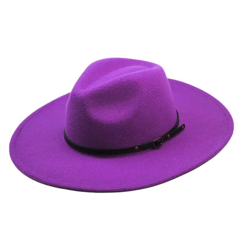 Men's Maroon Felt Retro Belt Hat 9.5cm Bristle - Image 2