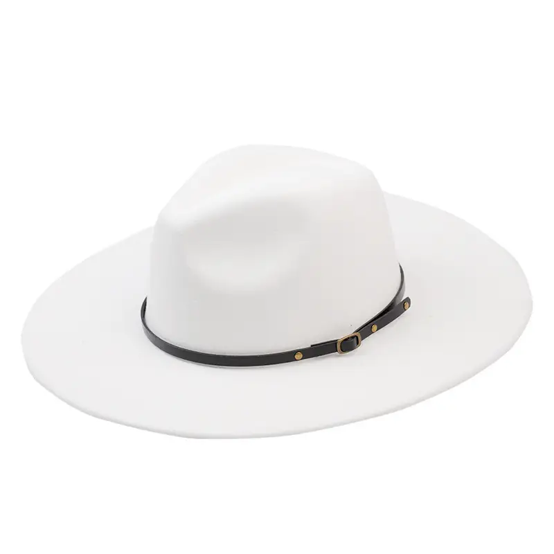 Men's Maroon Felt Retro Belt Hat 9.5cm Bristle - Image 5