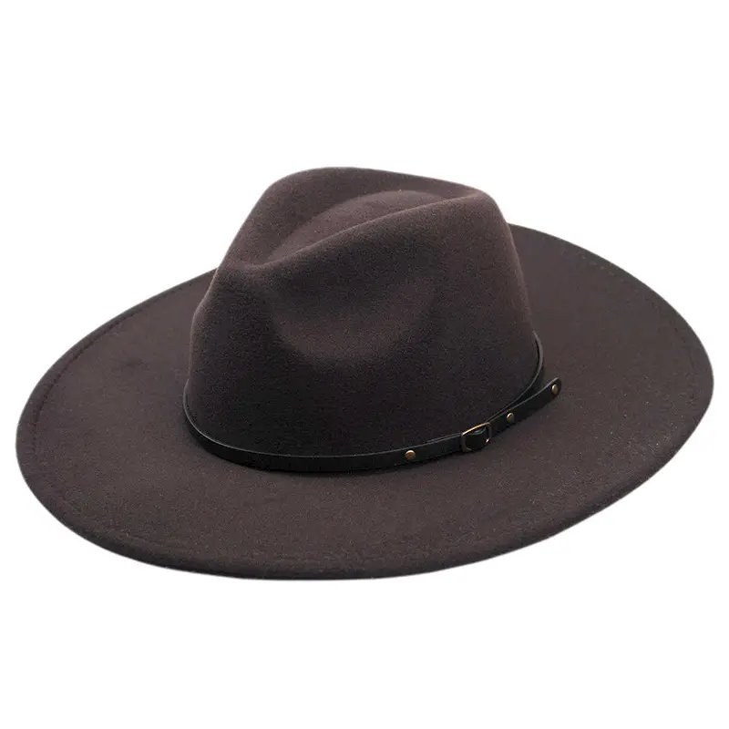 Men's Maroon Felt Retro Belt Hat 9.5cm Bristle - Image 9