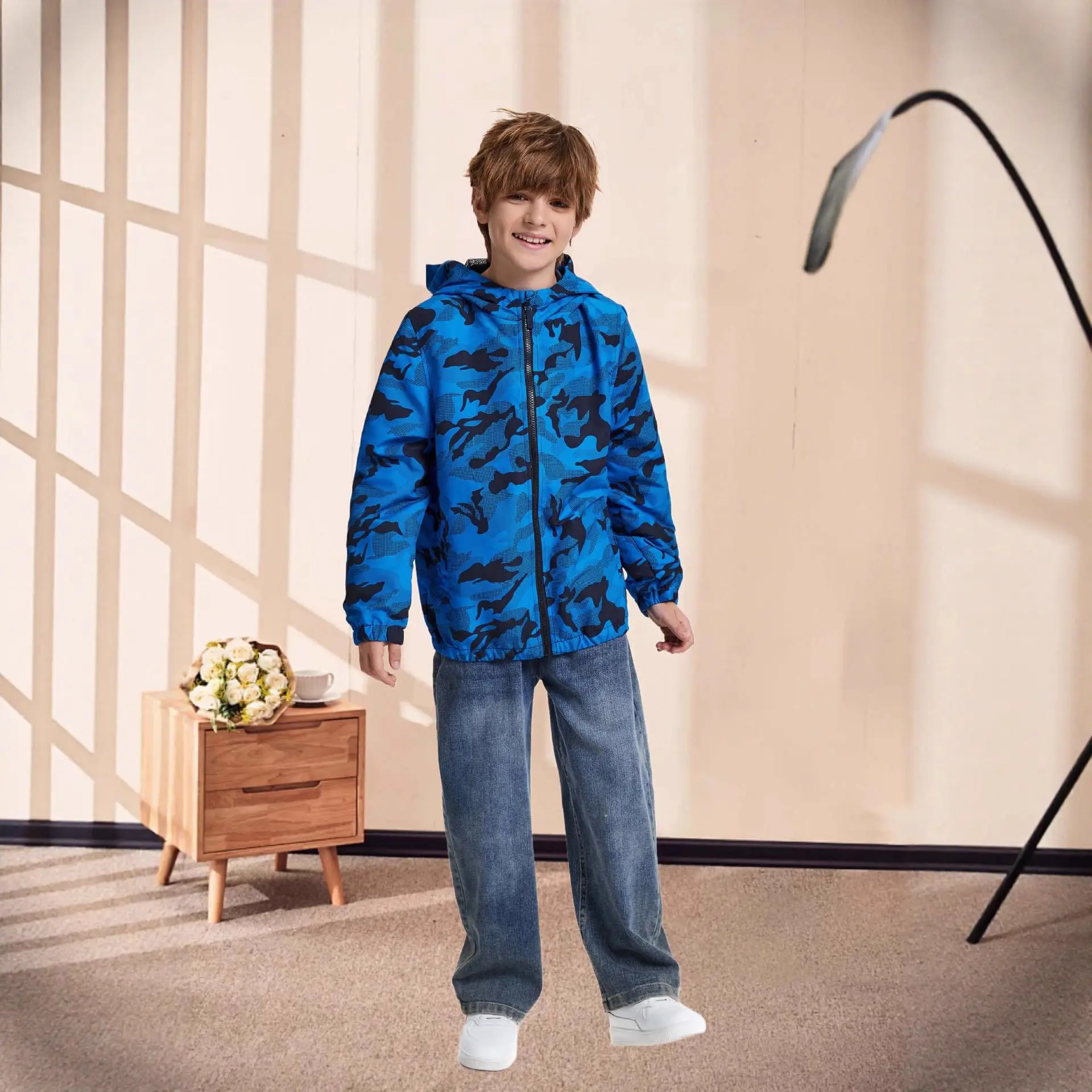 Boys' Leopard Print Hooded Camo Jacket 2025 - Image 17