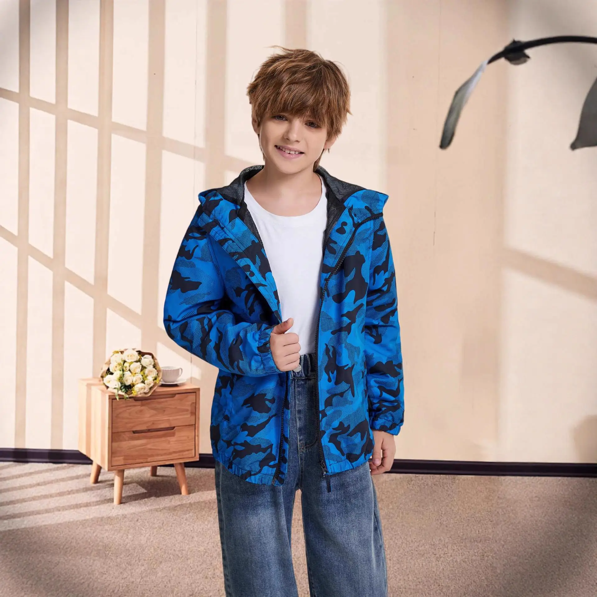Boys' Leopard Print Hooded Camo Jacket 2025 - Image 19