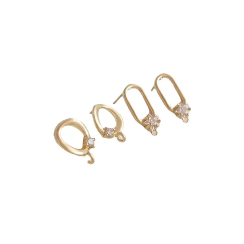 14K Gold Plated Zircon Earrings Set - Image 7