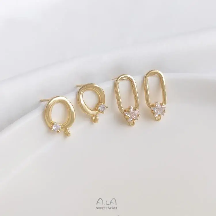 14K Gold Plated Zircon Earrings Set — feature 5