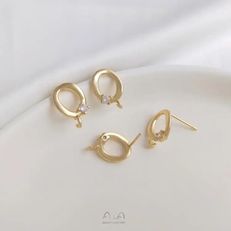14K Gold Plated Zircon Earrings Set — feature 6