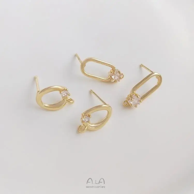 14K Gold Plated Zircon Earrings Set — feature 9