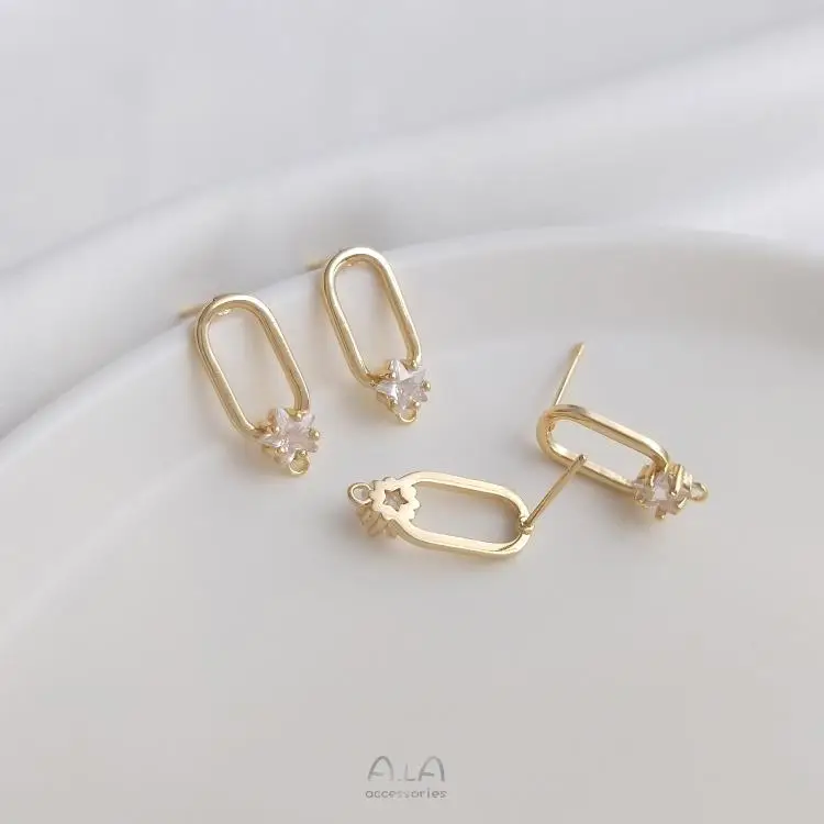 14K Gold Plated Zircon Earrings Set - Image 2