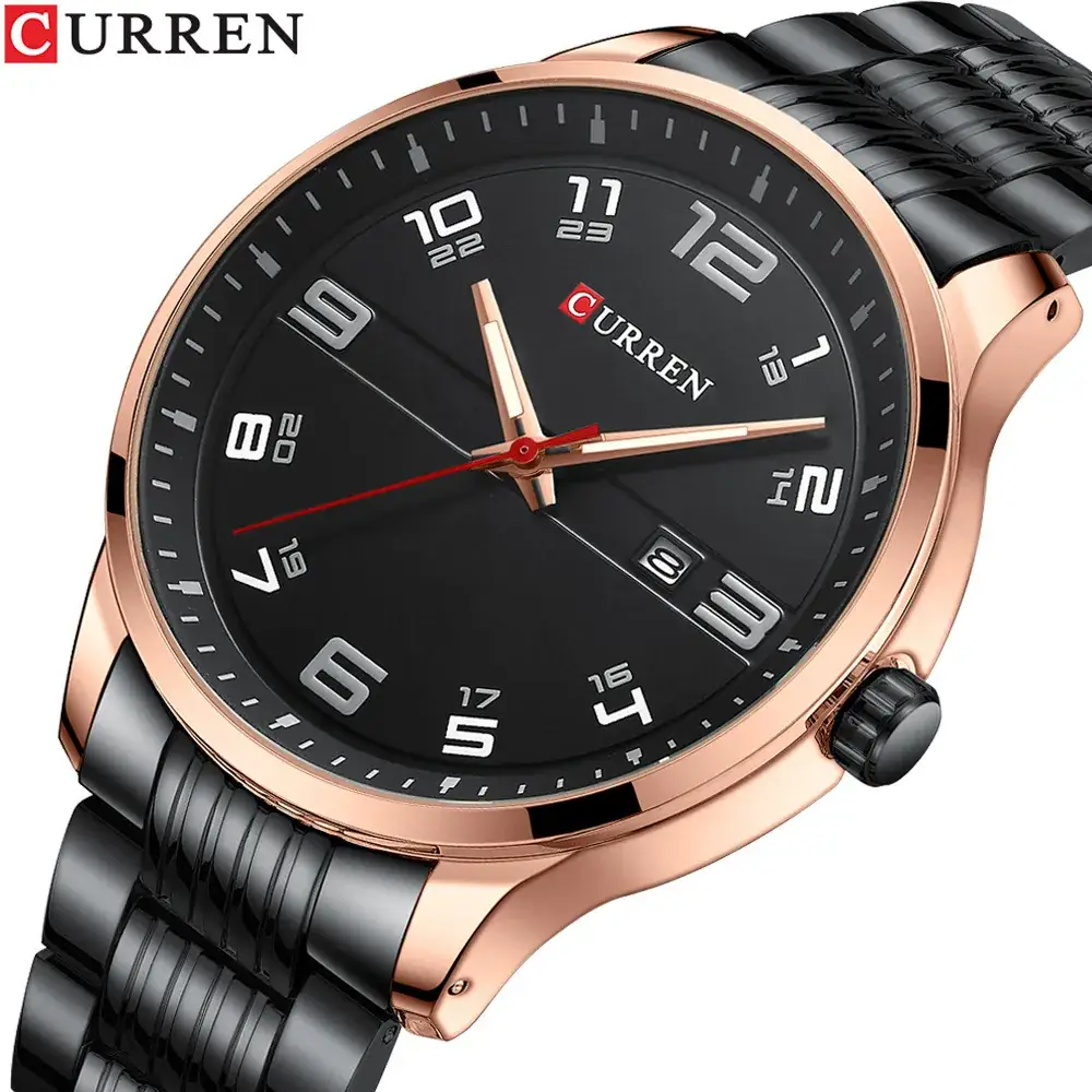 Curren Men's Steel Band Quartz Watch with Calendar - Image 6