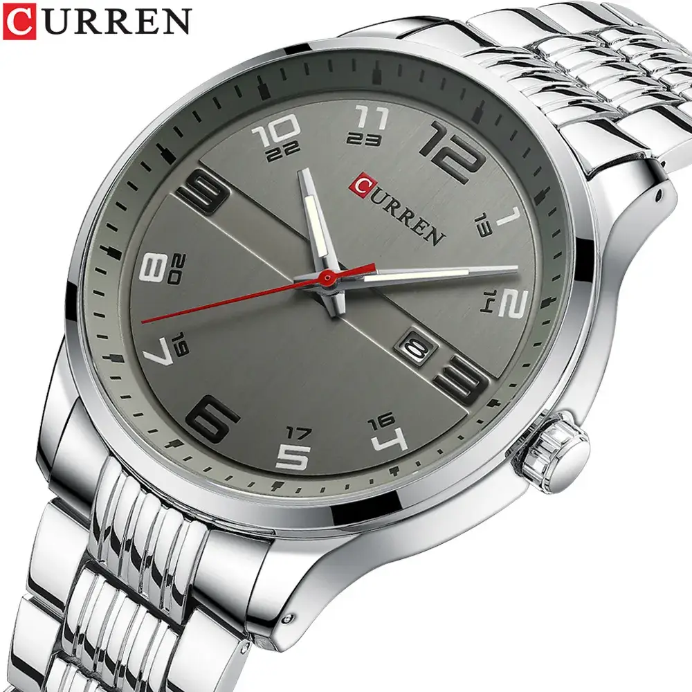 Curren Men's Steel Band Quartz Watch with Calendar - Image 7