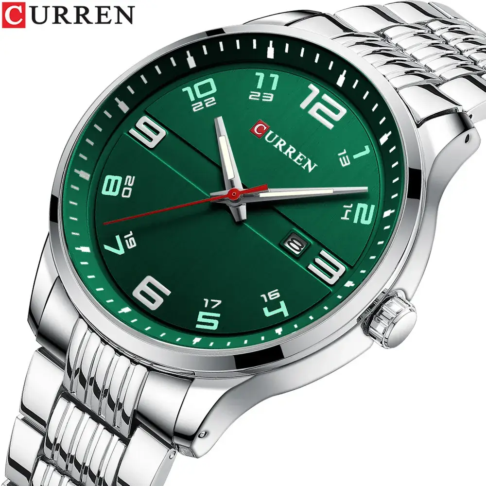 Curren Men's Steel Band Quartz Watch with Calendar - Image 9