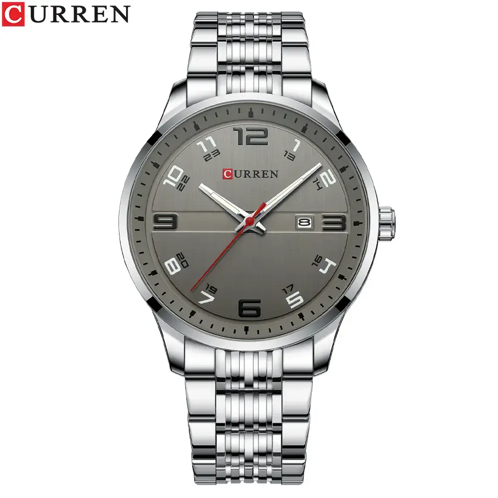Curren Men's Steel Band Quartz Watch with Calendar - Image 3