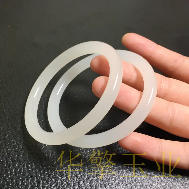 White Jade Bracelet High Imitation Wholesale Glass - Image 5