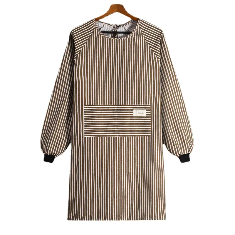 Korean Style Long Sleeve Apron Women Cotton Linen 2022 - Image 8
