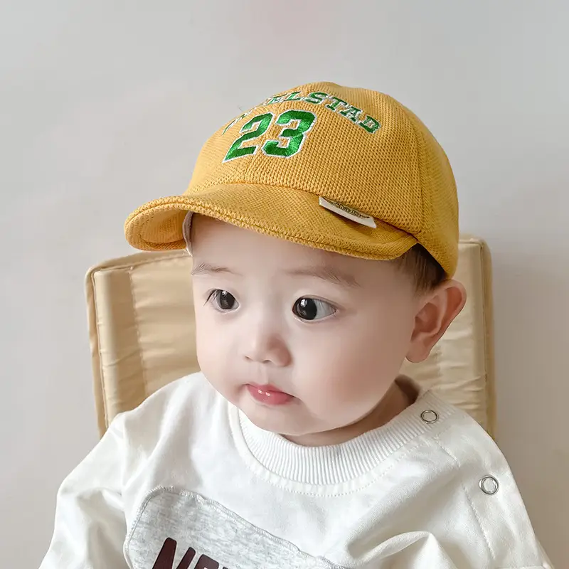 Baby Cap 23 Letters Soft Brim Solid Color - Image 8