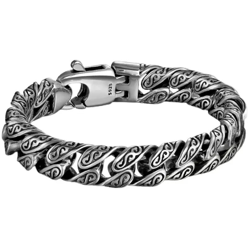 Silver Plated Xiangxu Tang Grass Bracelet for Men - Image 8