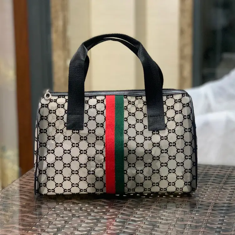 Korean Mesh Flock Bag Large Capacity Wash Bag - Image 12