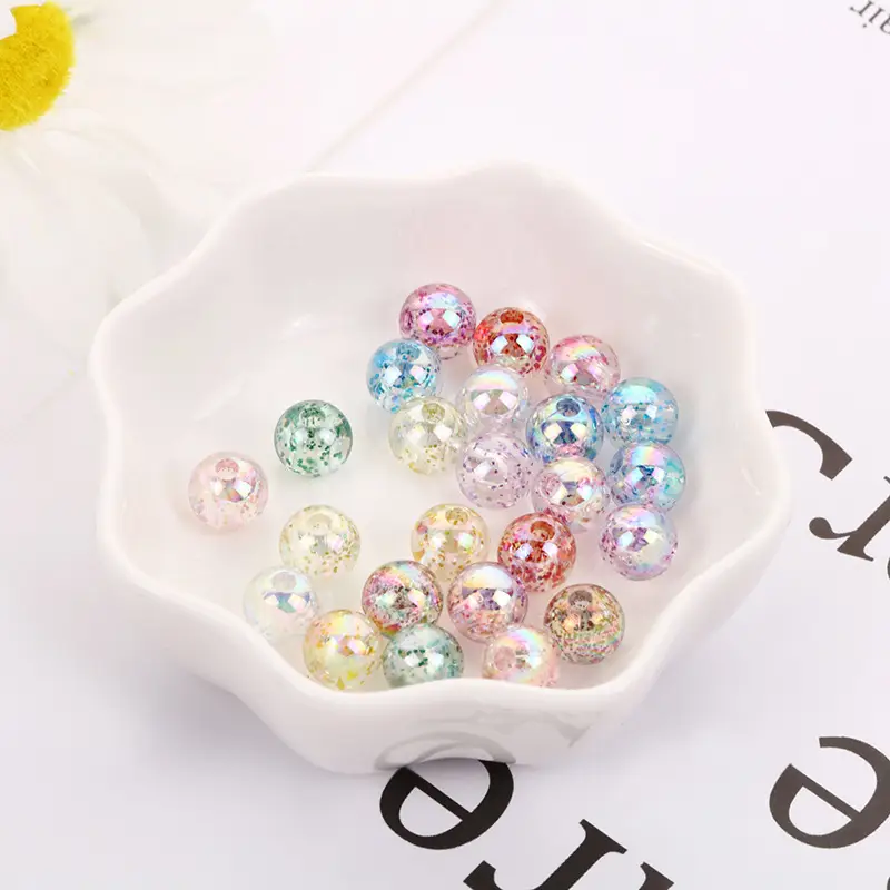8mm Acrylic Beads AB Color DIY Hair Rope Bracelet - Image 13
